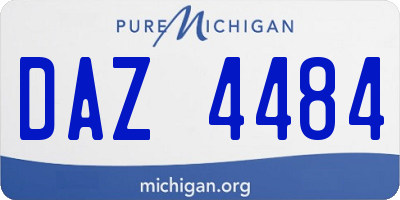 MI license plate DAZ4484