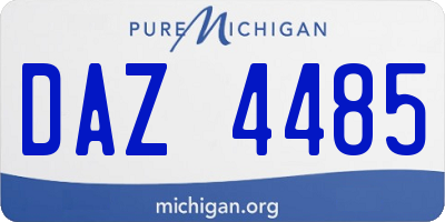 MI license plate DAZ4485