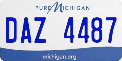 MI license plate DAZ4487