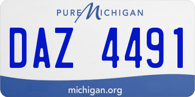 MI license plate DAZ4491