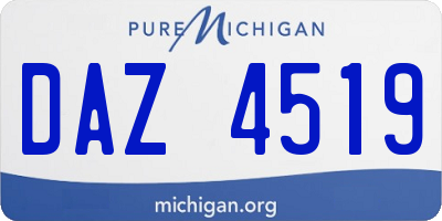 MI license plate DAZ4519