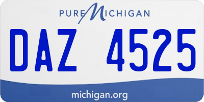 MI license plate DAZ4525