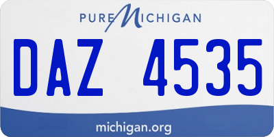 MI license plate DAZ4535