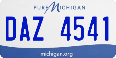 MI license plate DAZ4541