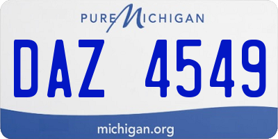 MI license plate DAZ4549