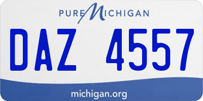 MI license plate DAZ4557