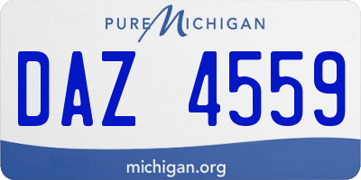MI license plate DAZ4559
