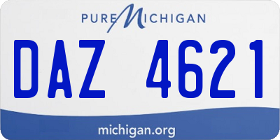 MI license plate DAZ4621