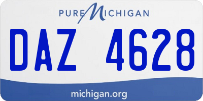MI license plate DAZ4628