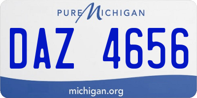 MI license plate DAZ4656
