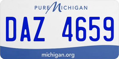MI license plate DAZ4659