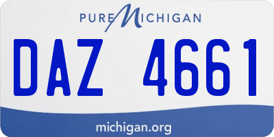 MI license plate DAZ4661