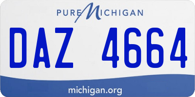 MI license plate DAZ4664