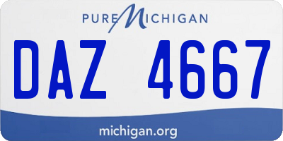MI license plate DAZ4667