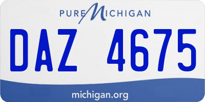 MI license plate DAZ4675