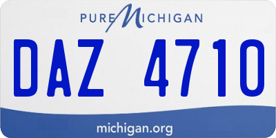 MI license plate DAZ4710