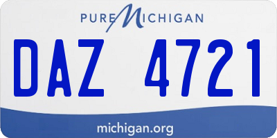 MI license plate DAZ4721