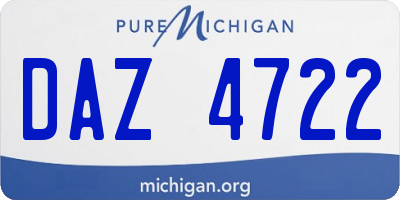 MI license plate DAZ4722