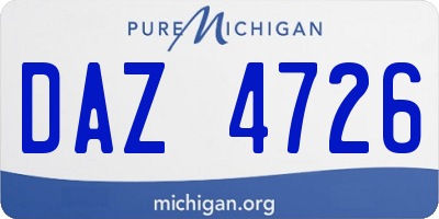 MI license plate DAZ4726