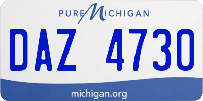 MI license plate DAZ4730