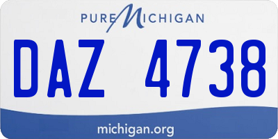 MI license plate DAZ4738