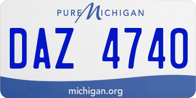 MI license plate DAZ4740