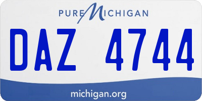 MI license plate DAZ4744