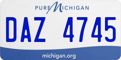 MI license plate DAZ4745
