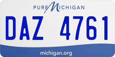 MI license plate DAZ4761