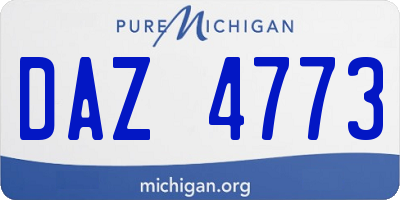MI license plate DAZ4773