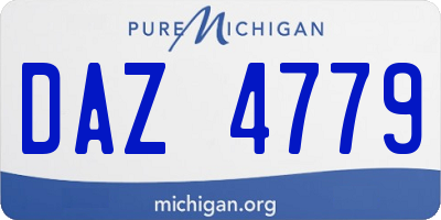 MI license plate DAZ4779