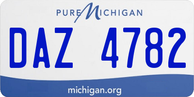 MI license plate DAZ4782