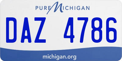 MI license plate DAZ4786