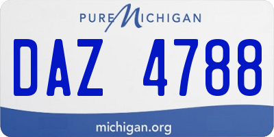 MI license plate DAZ4788