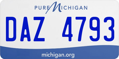MI license plate DAZ4793