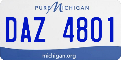 MI license plate DAZ4801