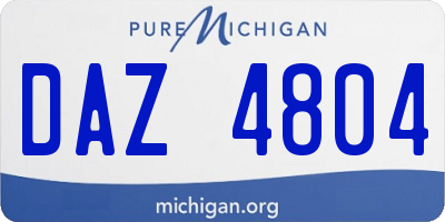 MI license plate DAZ4804