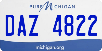 MI license plate DAZ4822