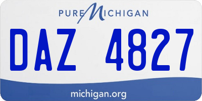 MI license plate DAZ4827