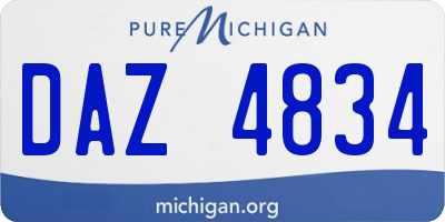 MI license plate DAZ4834
