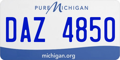 MI license plate DAZ4850