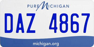 MI license plate DAZ4867