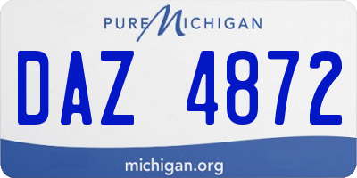 MI license plate DAZ4872