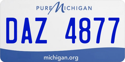 MI license plate DAZ4877