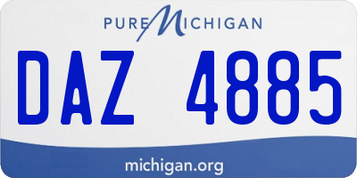 MI license plate DAZ4885