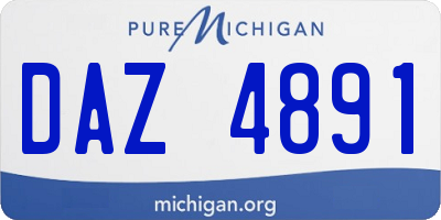 MI license plate DAZ4891