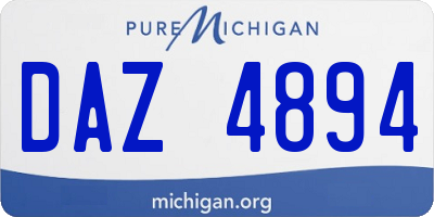 MI license plate DAZ4894