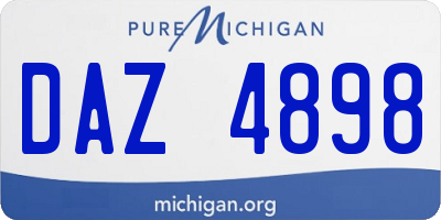 MI license plate DAZ4898
