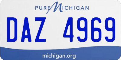 MI license plate DAZ4969