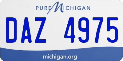 MI license plate DAZ4975